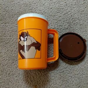 1999's Orange Taz Travel Mug with Lid THERMOS Vintage